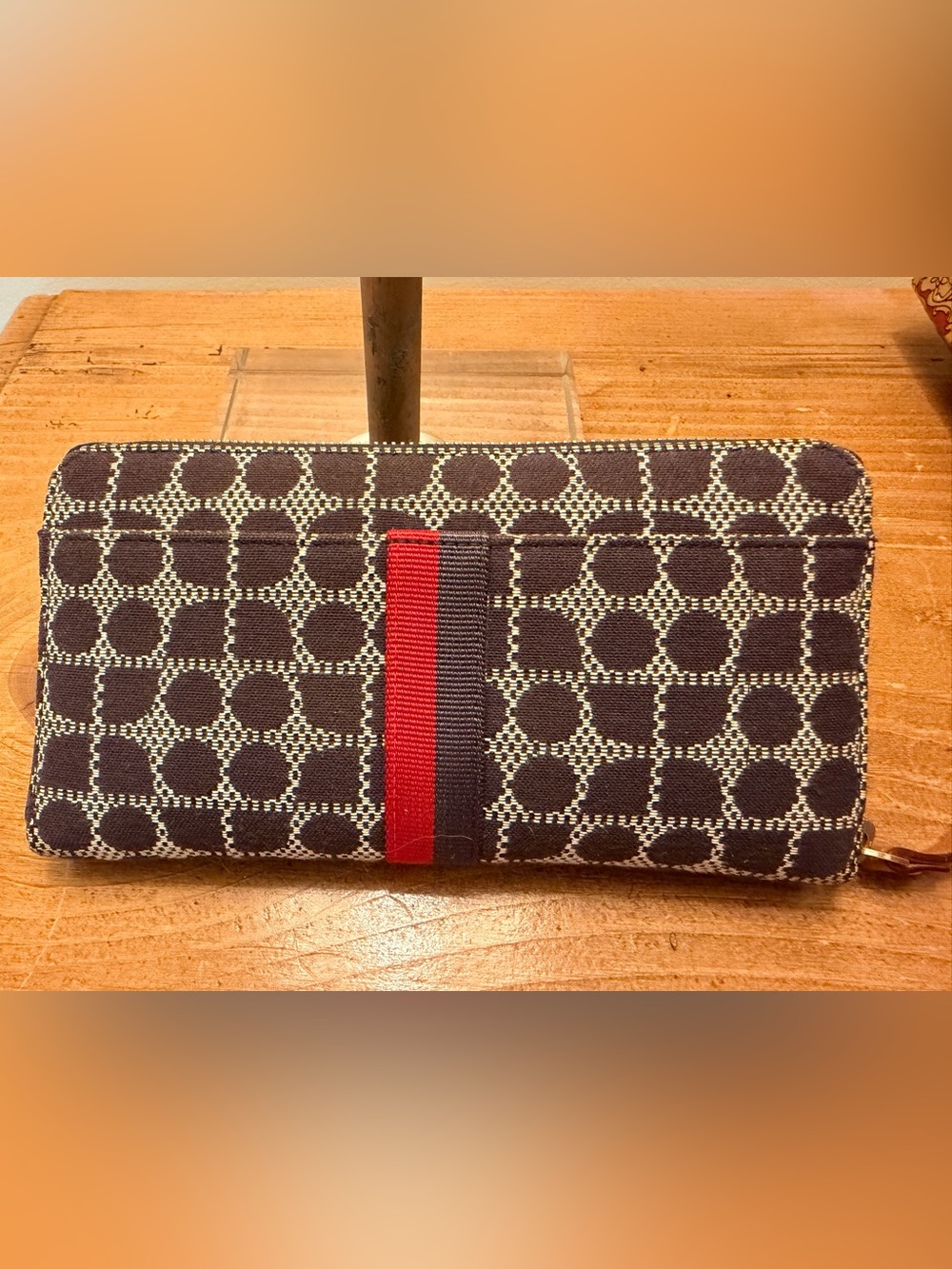 kate spade Black, Red and Brown Striped Wallet - Picture 4 of 6